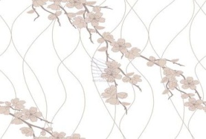 Vector seamless pattern with sakura branch