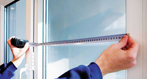 замер кассетных рулонных штор день-ночь