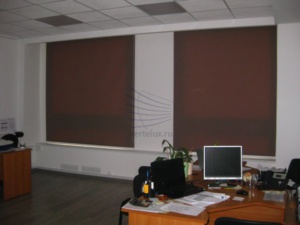 Рулонные шторы больших размеров в телецентре