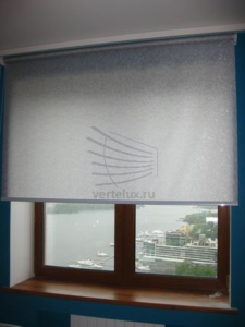 Рулонные шторы в зале