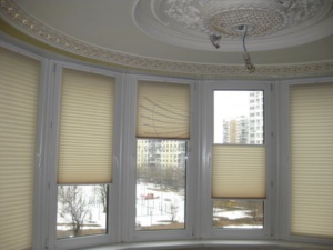 шторы плиссе в гостиной