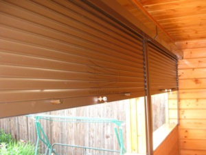 Рольставни на веранду после