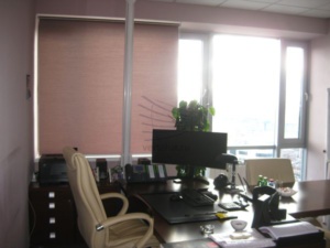 Рулонные шторы в офис помещение