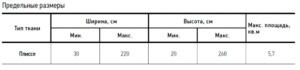 допустимые размеры шнур