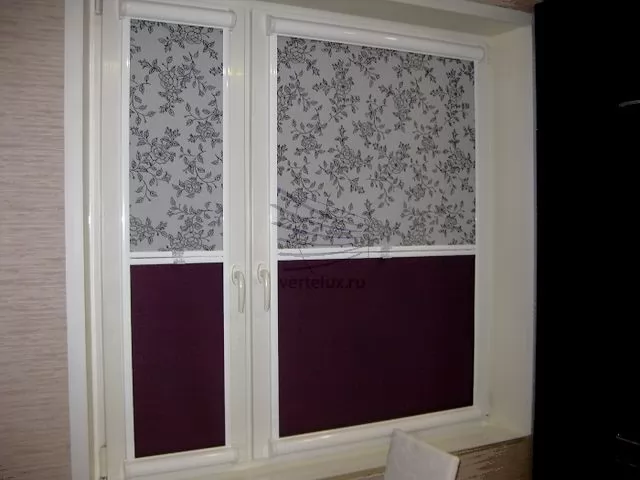 Рулонные шторы из 2 тканей