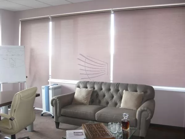 Рулонные шторы на окна в офис